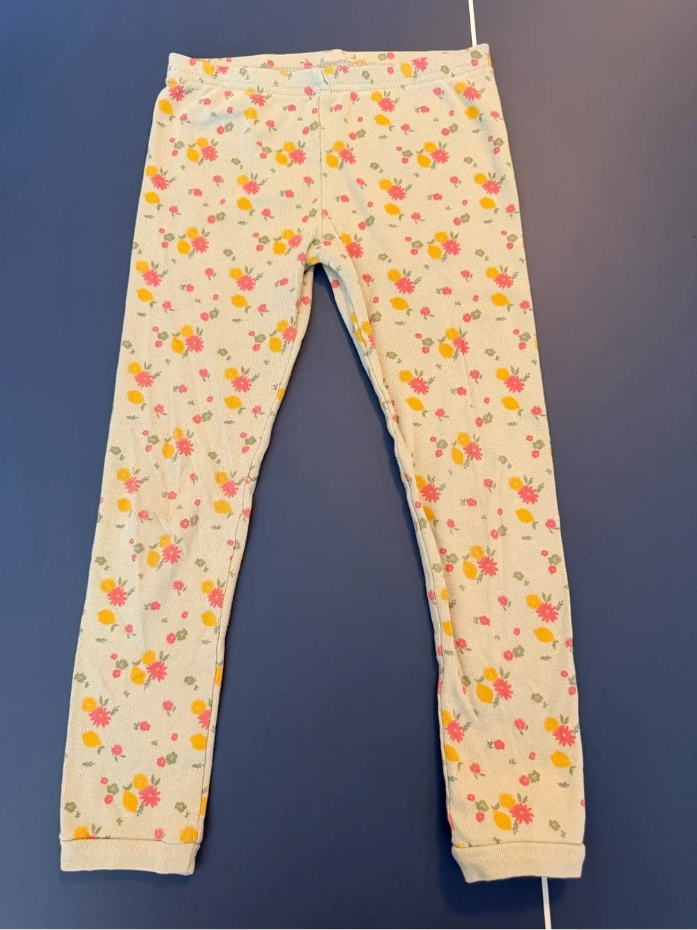 Carter's Cotton Pineapple Lemon & Floral 4 pc Pajama Set - Yellow White 5T